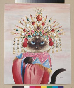 Ilustrace z knihy Cats Galore! A Compendium of Cultured Cats (vyd. 2015) od Susan Herbert
