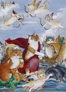 Ilustrace z knihy Cats Galore! A Compendium of Cultured Cats (vyd. 2015) od Susan Herbert