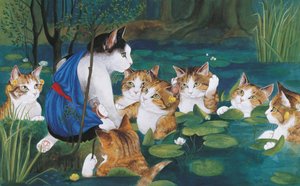 Ilustrace z knihy Cats Galore! A Compendium of Cultured Cats (vyd. 2015) od Susan Herbert