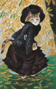 Ilustrace z knihy Cats Galore! A Compendium of Cultured Cats (vyd. 2015) od Susan Herbert