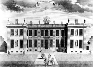 Pohled na Marlborough House v Pall Mall, Westminster, 1741