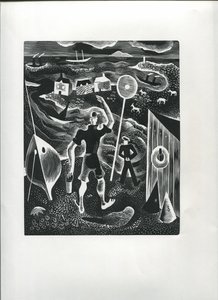 Brightlingsea (dřevorytina) od Suzanne Cooper