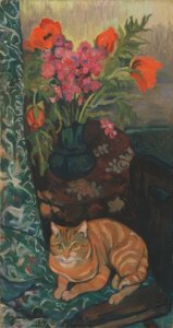 Kytice a kočka od Suzanne Valadon