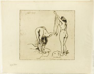 Dvě ženy, které se suší od Suzanne Valadon