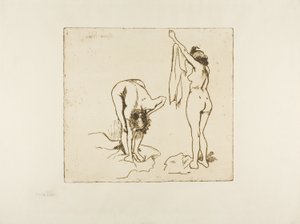 Dvě ženy, které se suší od Suzanne Valadon