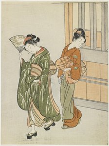 Čištění větru z ventilátoru po roce 1766 od Suzuki Harunobu