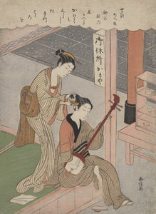 Česání vlasů, 1770., 1770. od Suzuki Harunobu
