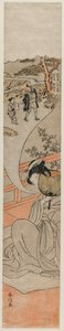 Kurtizána sní o svém dětství, c. 1770. od Suzuki Harunobu