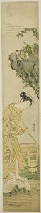 Daoist Immortals špehuje mladou krásku od Suzuki Harunobu