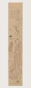 Komachi v chrámu Kiyomizu (Shimizu) (barevný dřevořez) od Suzuki Harunobu