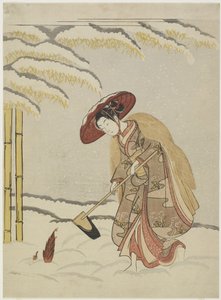 Mitate of Meng Zong, jeden z 24 vzorů filiální zbožnosti, po roce 1765 od Suzuki Harunobu