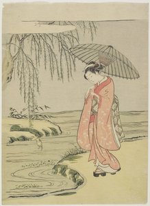 Mitate of the Calligrapher Ono no To_fu_, po roce 1765 od Suzuki Harunobu