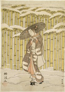 Míjení Bamboo Grove od Suzuki Harunobu