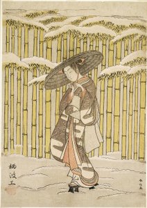Míjení Bamboo Grove od Suzuki Harunobu
