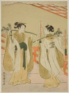 Sh Rine Maita s Ohami Plan d Ohatsu Group Fellow g At Yushima Tenjin Sh Rine od Suzuki Harunobu