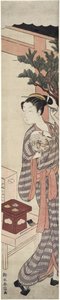 Čajový stánek - Kagiya Osen, kolem roku 1769 od Suzuki Harunobu