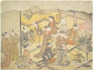 Svatební pohár saké: Svatební obřady od Suzuki Harunobu