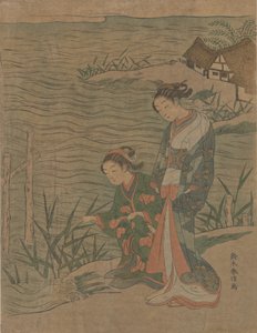 Dvě mladé dámy na pobřeží, ca. 1768, ca. 1768. od Suzuki Harunobu