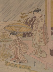 Prohlížení Iris v dešti, 1764-70., 1764-70. od Suzuki Harunobu