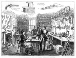 The Criminal Museum at Convict Office, Metropolitan Police Department, London, 1883.