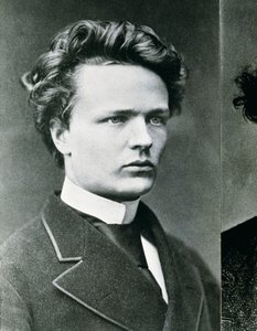 August Strindberg (černobílá fotografie)