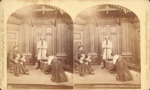 Babys Death, Švédská sekce, od Název exponátu: Scény z domácího života Švédů, Exponát #na, Hlavní výstavní budova, Budova, 1876 (stereoskopický tisk)