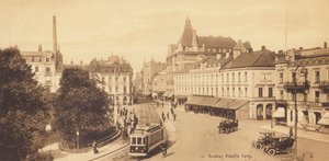 Malmö: Gustaf Adolfs torg (čb fotografie)