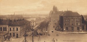 Malmö: oslava z přístavu (čb fotografie)