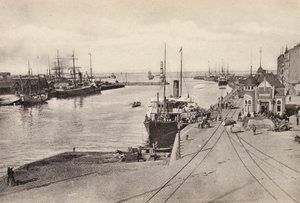 Švédsko / Švédsko: Malmö, Harbour (č/b foto)