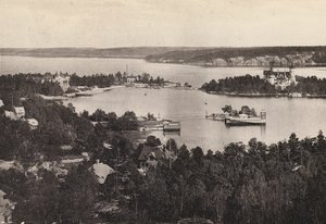 Švédsko / Švédsko: Okolí Stockholmu, Saltsjobaden (černobílá fotografie)
