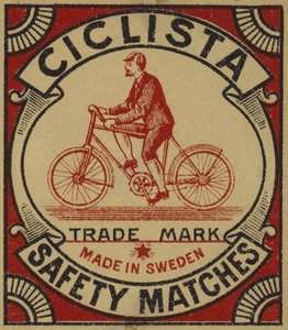 Štítek pro bezpečnostní zápalky Ciclista od Swedish School