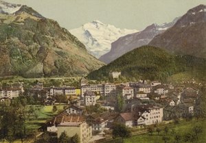 Bernese Oberland: Interlaken, celkový pohled (barevné foto) od Swiss Photographer