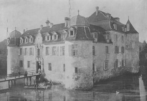 Chateau de Bottmingen, pres Bale (černobílá fotografie) od Swiss Photographer