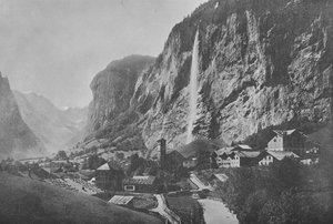 Lauterbrunnen, Cascade du Staubbach (černobílá fotografie) od Swiss Photographer