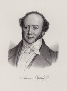 Albert Bitzius, švýcarský romanopisec, který psal pod pseudonymem, Jeremias Gotthelf (rytina) od Swiss School