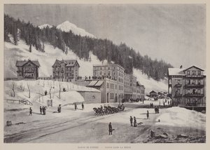 Davos im Schnee, Davos dans la Neige (litho) od Swiss School