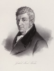 Gottlieb Jakob Kuhn , švýcarský folklorista a básník (rytina) od Swiss School