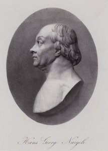 Hans Georg Nageli , švýcarský skladatel a vydavatel (rytina) od Swiss School