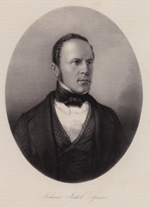 Johann Jakob Speiser , švýcarský obchodník s textilem, bankéř a politik (rytina) od Swiss School