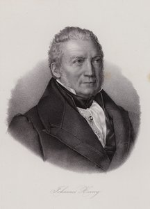 Johannes Herzog Von Effingen , švýcarský politik a podnikatel (rytina) od Swiss School