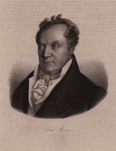 Paul Usteri , švýcarský lékař, botanik a politik (rytina) od Swiss School