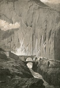 The Devils Bridge.-St. Gothard Road, Schollenen Gorge od Swiss School