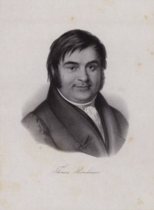 Thomas Bornhauser, švýcarský teolog (rytina) od Swiss School