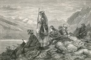 Turisté odpočívající v Alpách od Swiss School