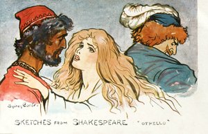 Shakespearovy skici (barevná litografie) od Sydney Carter