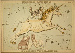 Monoceros, Canis Minor a Atelier Typographique, ilustrace z 