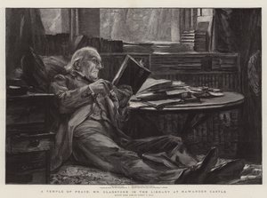 Chrám míru, pane Gladstone v knihovně na zámku Hawarden