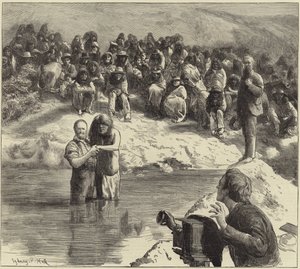 Křest severoamerických indiánů od Sydney Prior Hall