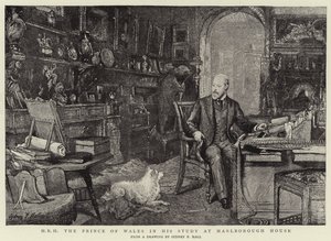 H R H Princ z Walesu ve své studii v Marlborough House od Sydney Prior Hall