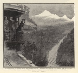 Nedaleko Skalistých hor, Grand Prospect z konce vlaku od Sydney Prior Hall